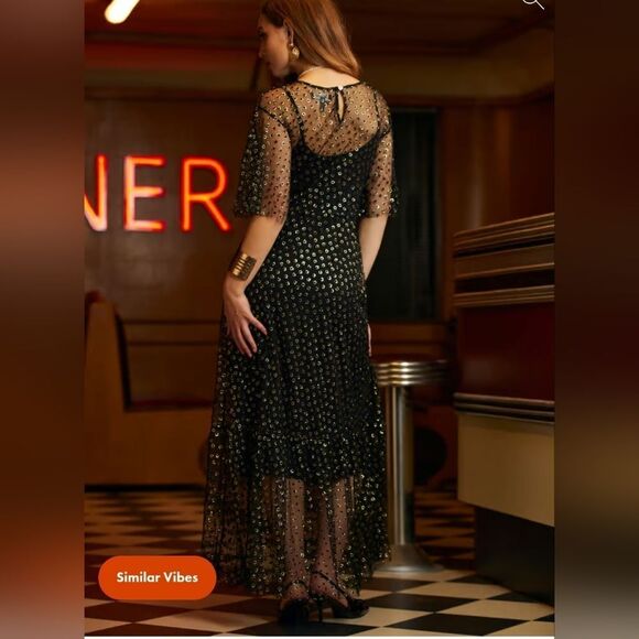 New Modcloth Shimmer and Swish Midi Dress Size 1X - Picture 3 of 10